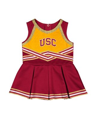 Girls Baby Boys and Girls Cardinal USC Trojans Lollipop Park Cheer Dress