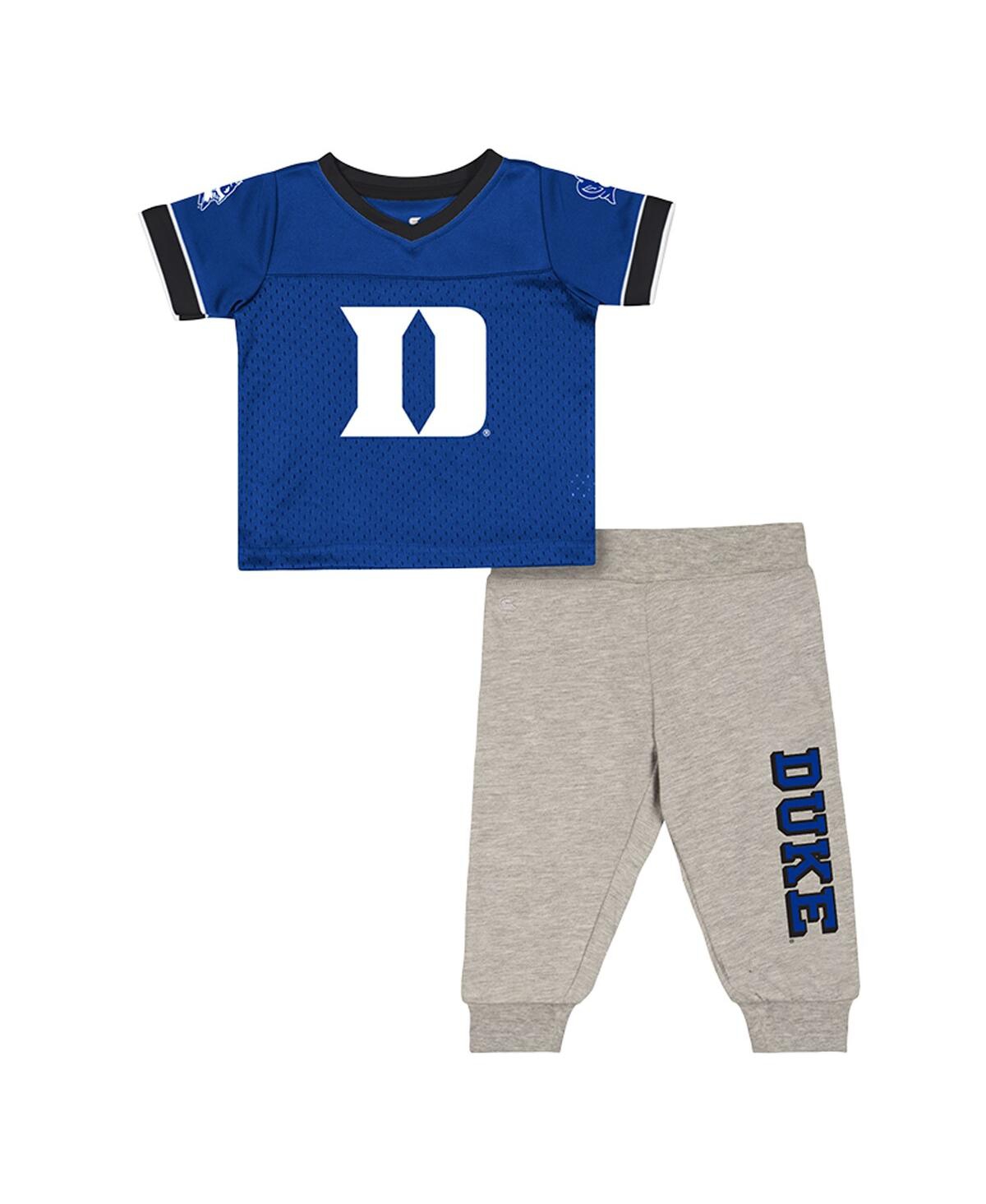 Colosseum Kids' Baby Boys And Girls Newborn 2-piece Duke Blue Devils Nothing But The Hits Football Set