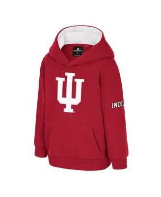 Toddler Crimson Indiana Hoosiers Big Logo Volume Fleece Pullover Hoodie