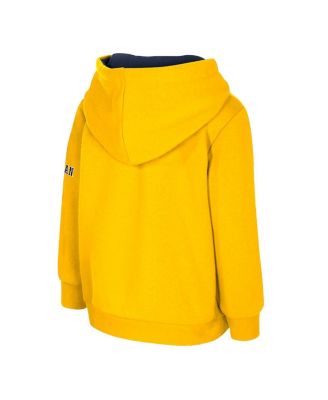 Toddler Maize Michigan Wolverines Big Logo Volume Fleece Pullover Hoodie