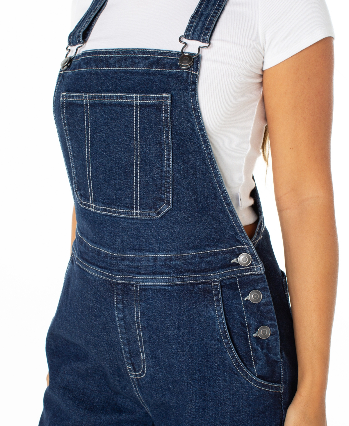 Celebrity Pink Juniors' Straight-Leg Denim Overalls