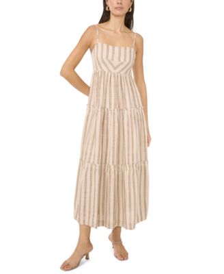 1.STATE - Women's Square-Neck Tiered Maxi Dress