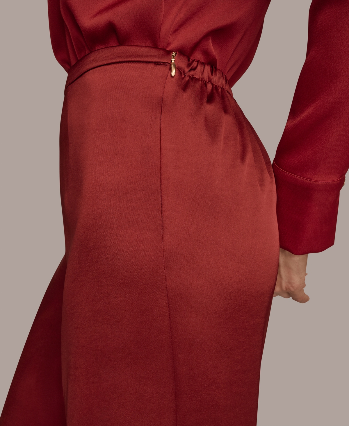 Donna Karan Women's Wide Leg Pants In Red