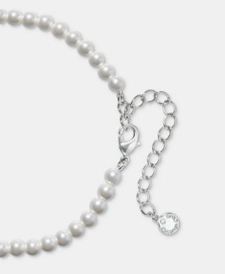 Crystal & Imitation Pearl Lariat Necklace, 19-1/2" + 3" extender, Macy's Exclusive