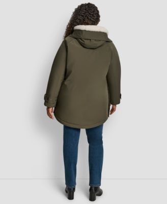 Plus Size Hooded Coat