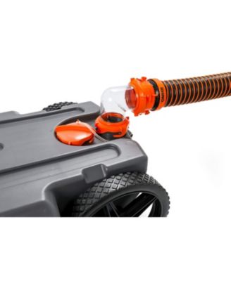 39002 Rhino Portable 21 Gallon RV Waste Tank Holding Hose and Accessories
