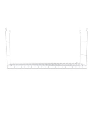 24 In Universal Closet Steel Wire Added Storage Hanging Shelf, White