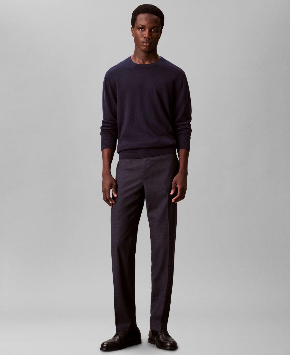 Мужские облегающие брюки в клетку