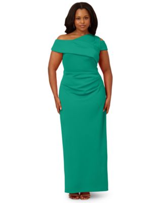 Adrianna Papell - Women's Asymmetrical Draped Gown