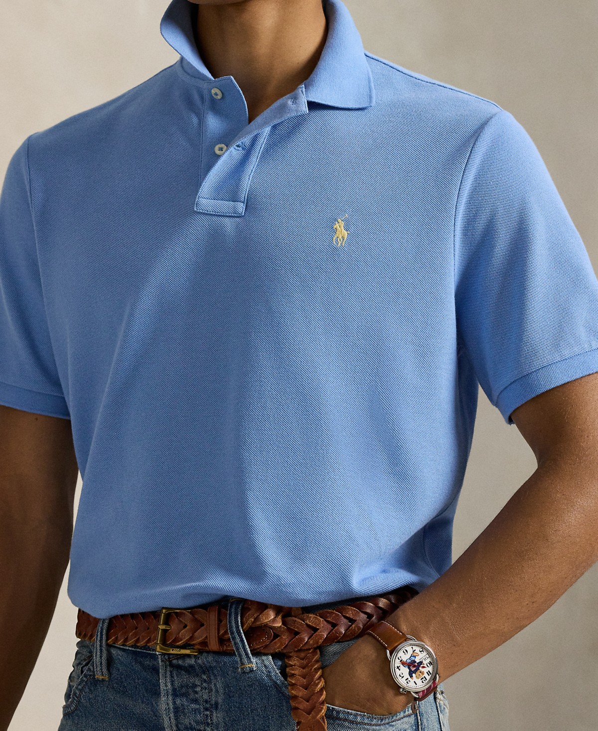 Мужские Polo Ralph Lauren Men's Classic-Fit Cotton Polo Shirt — фото 4