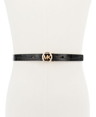 Logo Skinny Leather Belt