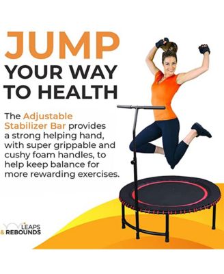 40" Adjustable Stability Bar with 40" Fitness Trampoline, Blue