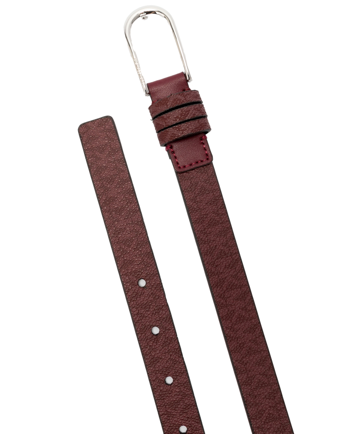 Michael Kors Women's Non-reversible Belt In Burgundy