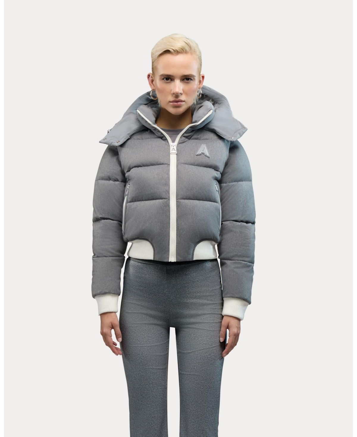 Alpenhaus Women's Pariset Cropped Puffer Bomber with Detachable Sleeves