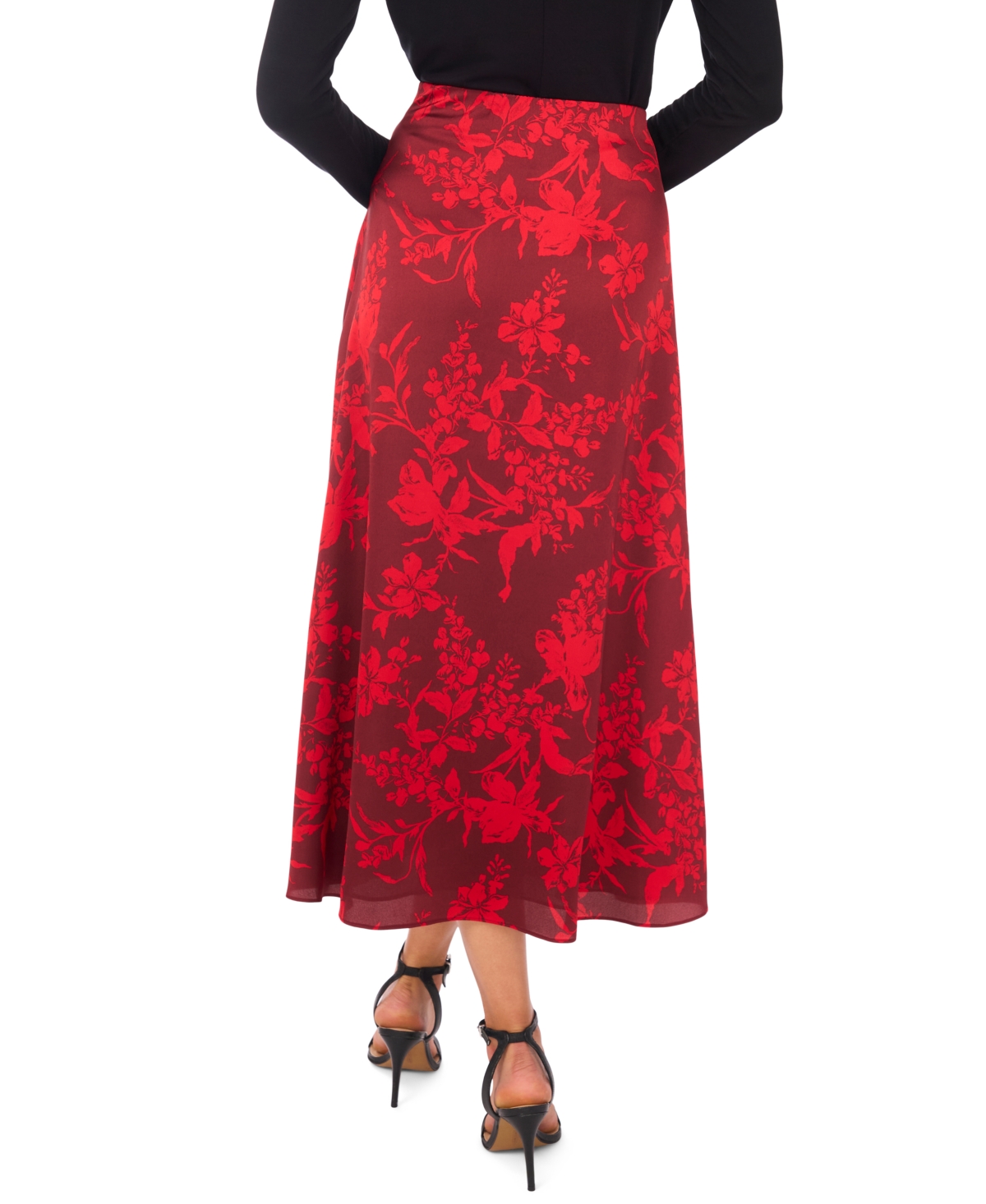 Vince Camuto Women's A-line Midi Skirt In Red