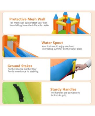 Kids Inflatable Water Slide Bounce House with Carry Bag & 480W Blower