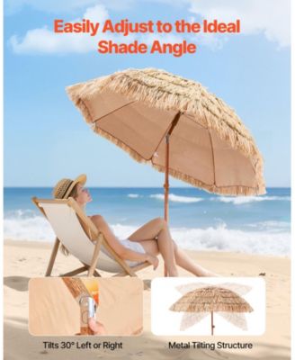 Outdoor Tiki Thatched Umbrella for Patio, Pool, and Garden Shade