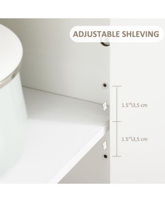 Spacious Wooden Kitchen Storage Cabinet with Adjustable Shelves for Pantry Storage