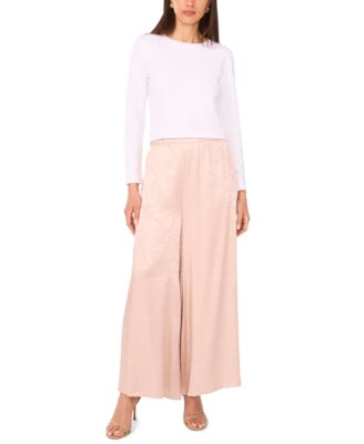 Women's Mid Rise Wide Leg Pants
