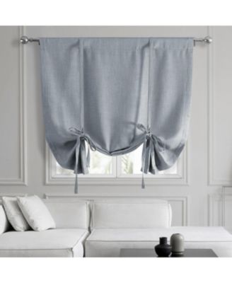 Faux Linen Room Darkening Tie-Up Window Shade