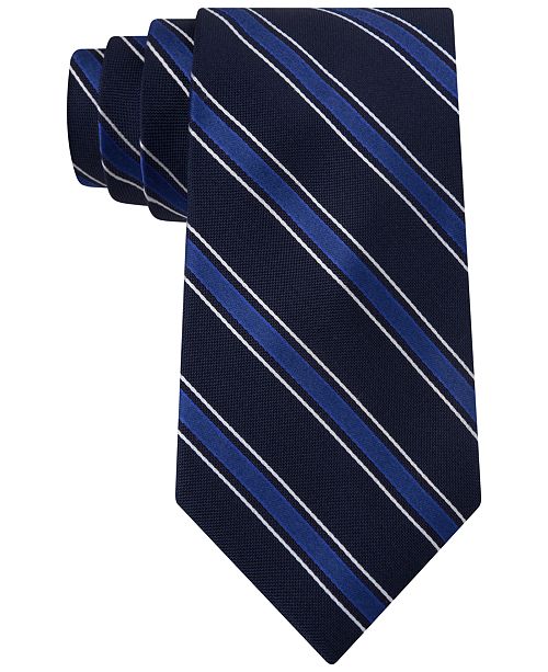Club Room Men's Basic Stripe Tie, Created for Macy's & Reviews - Ties ...