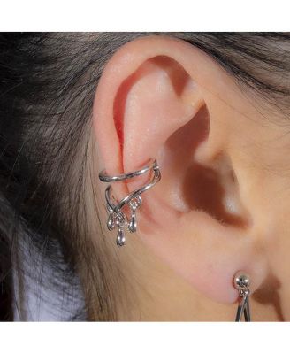 Tri Drop Ear Cuff in Gold Vermeil