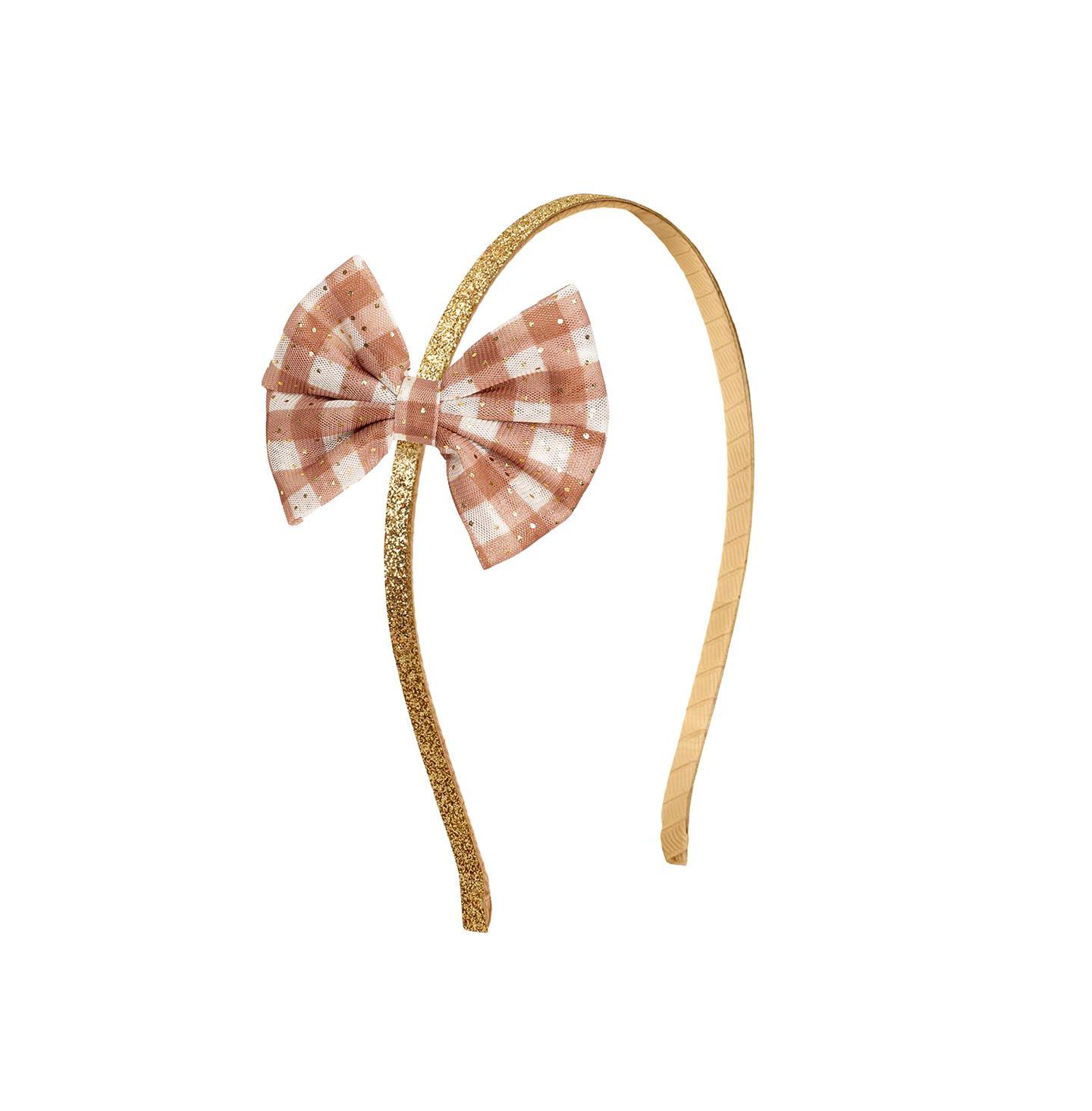 Аксессуары для волос Sweet Wink Child Gingham Printed Tulle Bow Headband для девочек, цвет: Разноцветный — фото 1