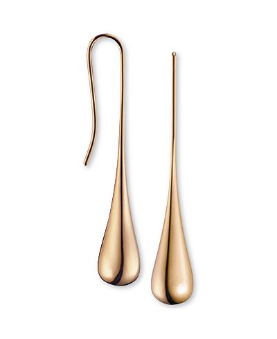 Calvin Klein ellipse Rose Gold-Tone PVD Stainless Steel Drop Earrings KJ3QPE100100
