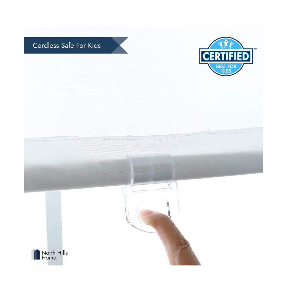 Shadisfy Cordless Pull Down 100% Blackout Roman Shade with Ribbon Border 39"x64"