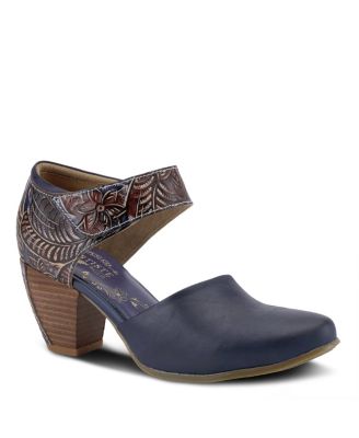 Spring Step Toolie Mary Jane Pump with Hand-Painted Vamp