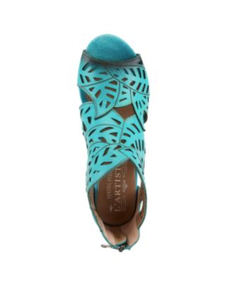 L’Artiste Women’s ICON Laser-Cut Leather Bootie with Ombre Edge and Zipper Closure