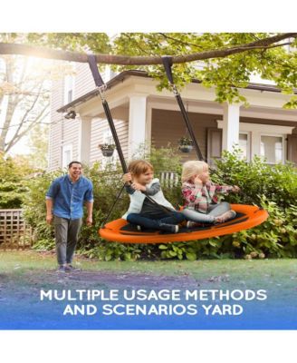 43" Saucer Swing (Kids & Adults): 700lbs Capacity, Waterproof, Adjustable Hanging Straps – Backyard/Indoor/Outdoor.