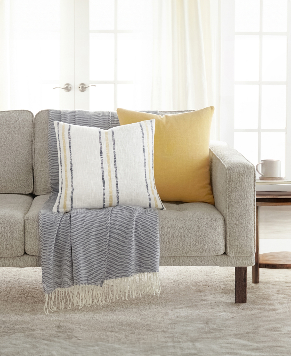 Ienjoy Home Yarn-dyed Patterns 2-pack Decor Pillows, 20" X 20" In Yellow
