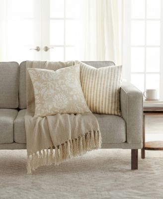 Yarn-Dyed Pattern 2-Pack Decorative Pillows, 20" x 20"