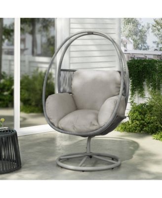 - Contemporary Reno Outdoor Wicker Swivel Lounge Chair