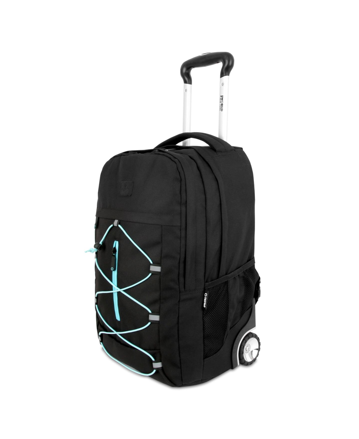 Рюкзак J World Lash Wheeled with Interior Laptop Sleeve for Travel (19 inch), цвет: Чёрный / Синий — фото 2