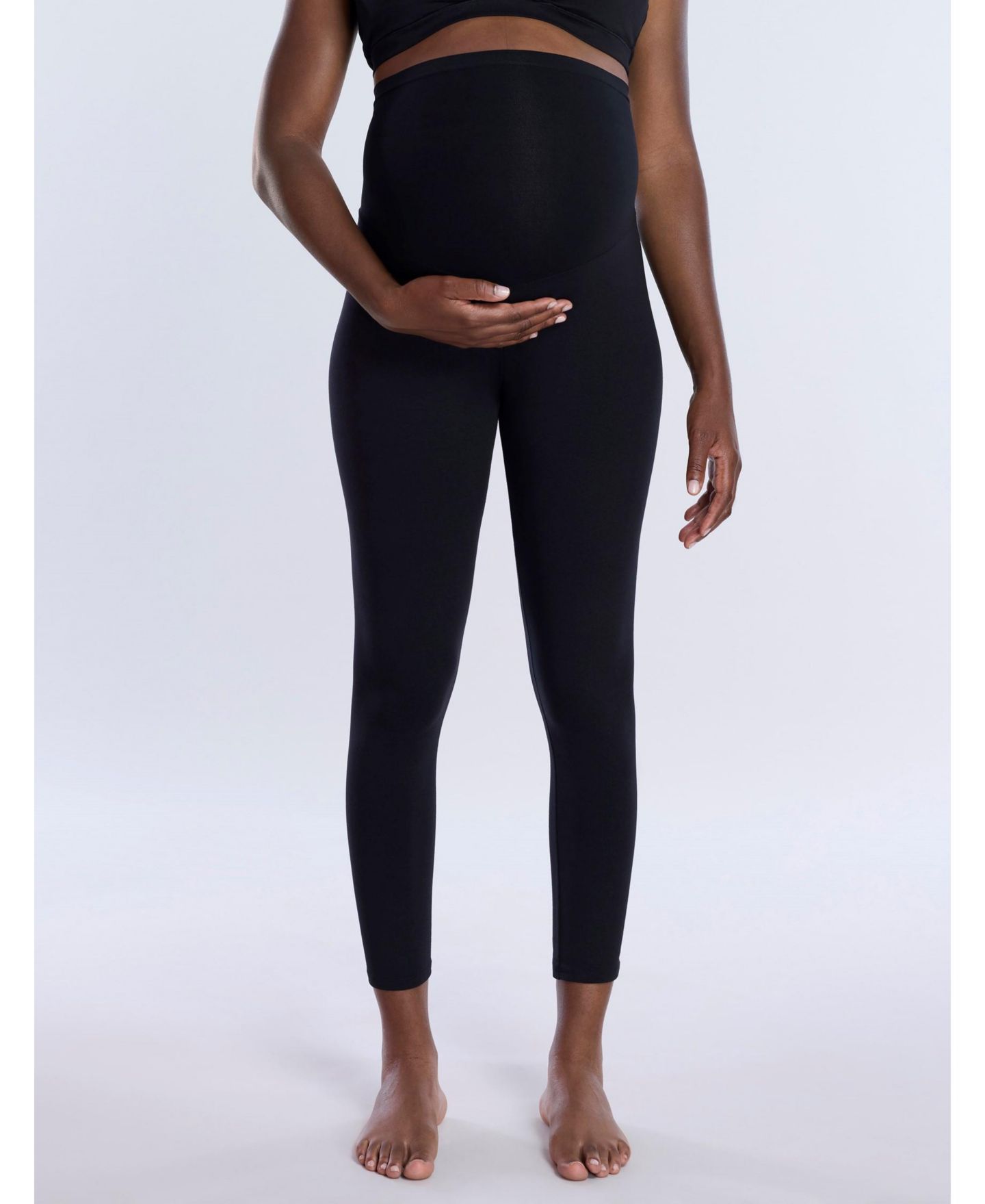 Женские леггинсы Motherhood Maternity Motherhood Essential Stretch Secret Fit Over the Belly, цвет: Чёрный — фото 1