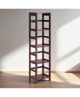 4-Shelf Narrow Shelving Unit Bookcase Tower for Space-Saving Storage and Display
