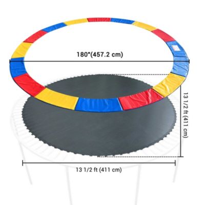 Trampoline Mat & Pad Replacement Kit with 96V-Ring Fits 15 ft Trampoline Frame Multi-color