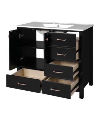 Bathroom Vanity Ceramic Sink - Black