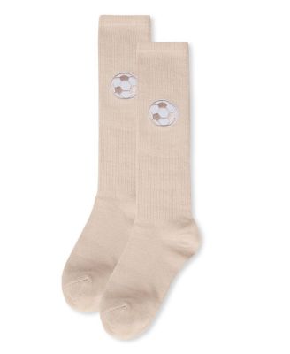 Little Girls Soccer Lover Cotton Blend Knee High Socks