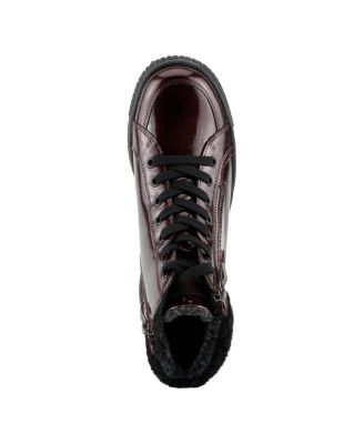 ALPS Water Resistant Boots with Sherpa Lining and Lace-Up Detail