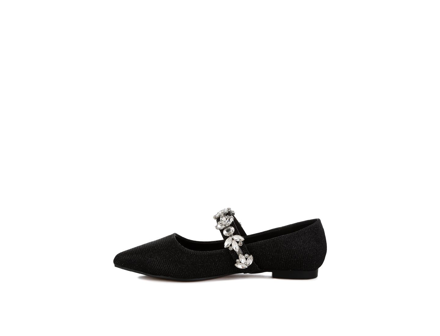 Женские балетки Rag & Co Flavia Diamante Brooch Glitter Ballerinas, цвет: Чёрный — фото 5