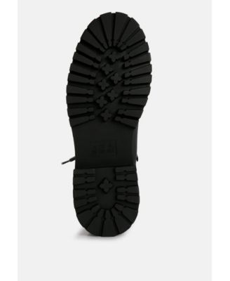 Womens Goliath Lace Up Chunky Biker Boots