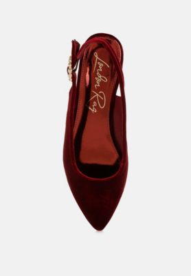 Womens Dolan Velvet Slingback Flats Sandals