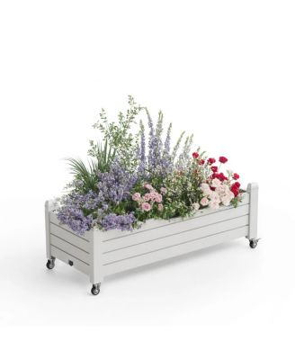 - Elevated Resin Garden Bed w/ Smart Drain & 21Gal - UV-Proof Ergo Design Indoor/Outdoor