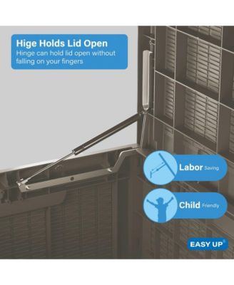 - 100 Gallon Water Resistant Resin Lockable Deck Box