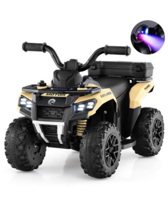 6V Kids Ride On ATV w/ Music and Spray Function USB Port Storage Box Toy Car