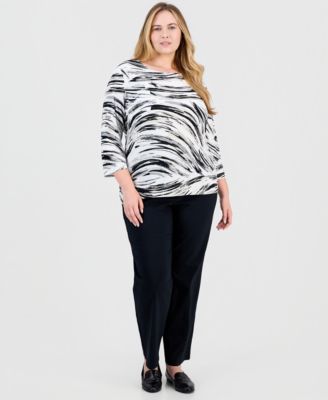Plus Size Beth Scoop-Neck Top, Macy's Exclusive
