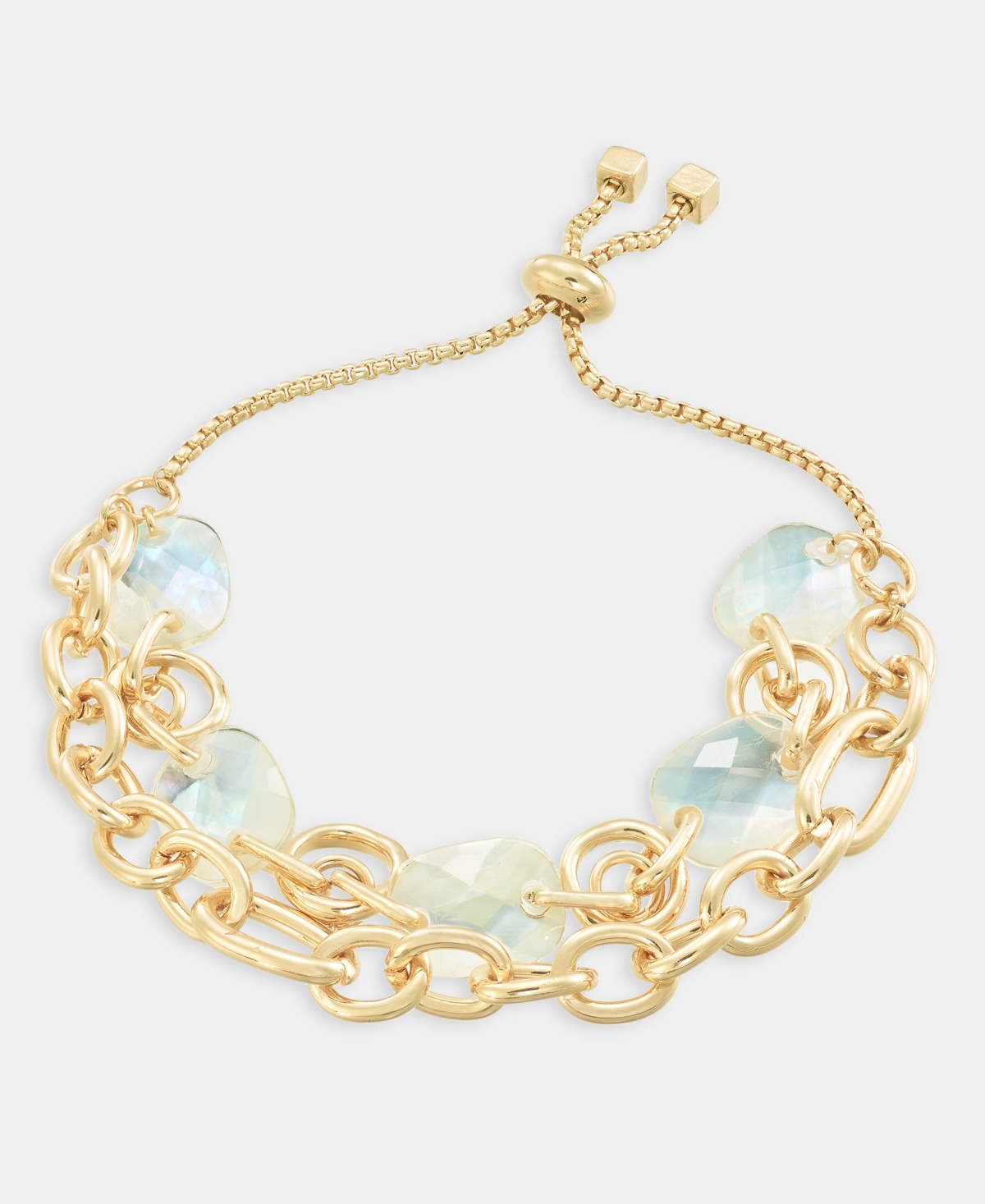 Style & Co Stone Double-row Slider Bracelet, Macy's Exclusive In White